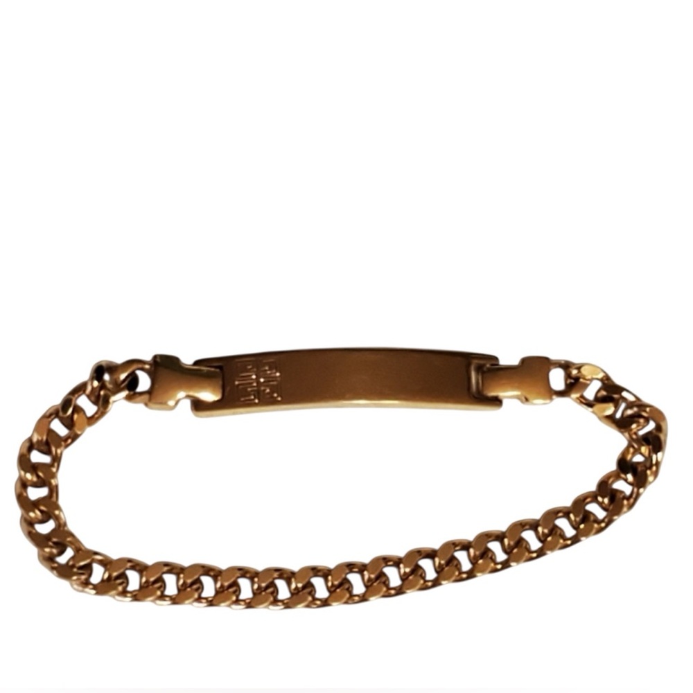 GIVENCHY- Gold-plated ID Bracelet. Chain Band.